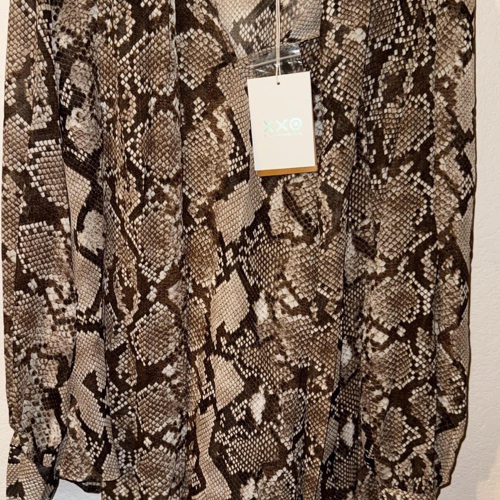 Snakeskin Print Blouse